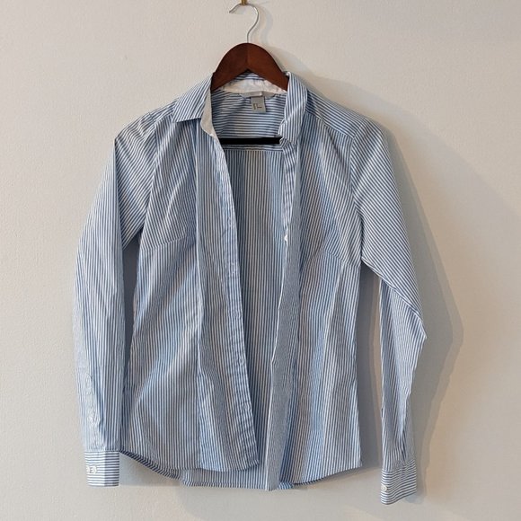 H&M Blue Striped Button Down - Picture 2 of 5